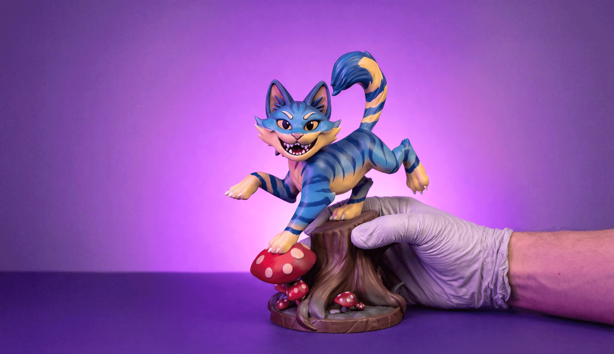 Cheshire Cat limited edition resin collectible by Comet Cloud Studio