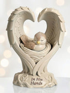 In His Hands limited production resin keepsake sculpture front view