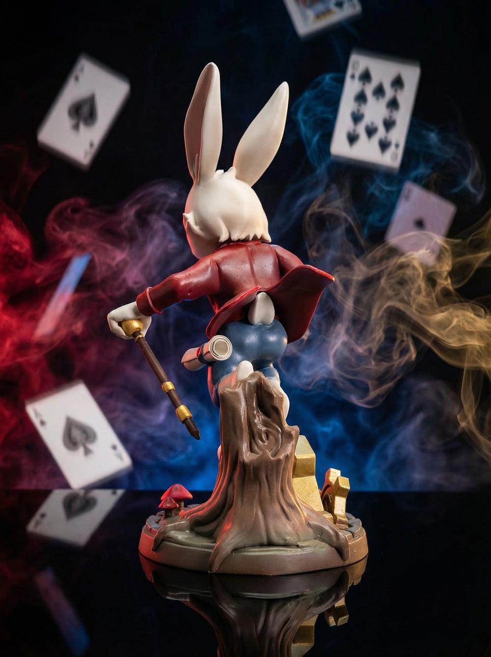 White Rabbit limited edition resin collectible rear view side