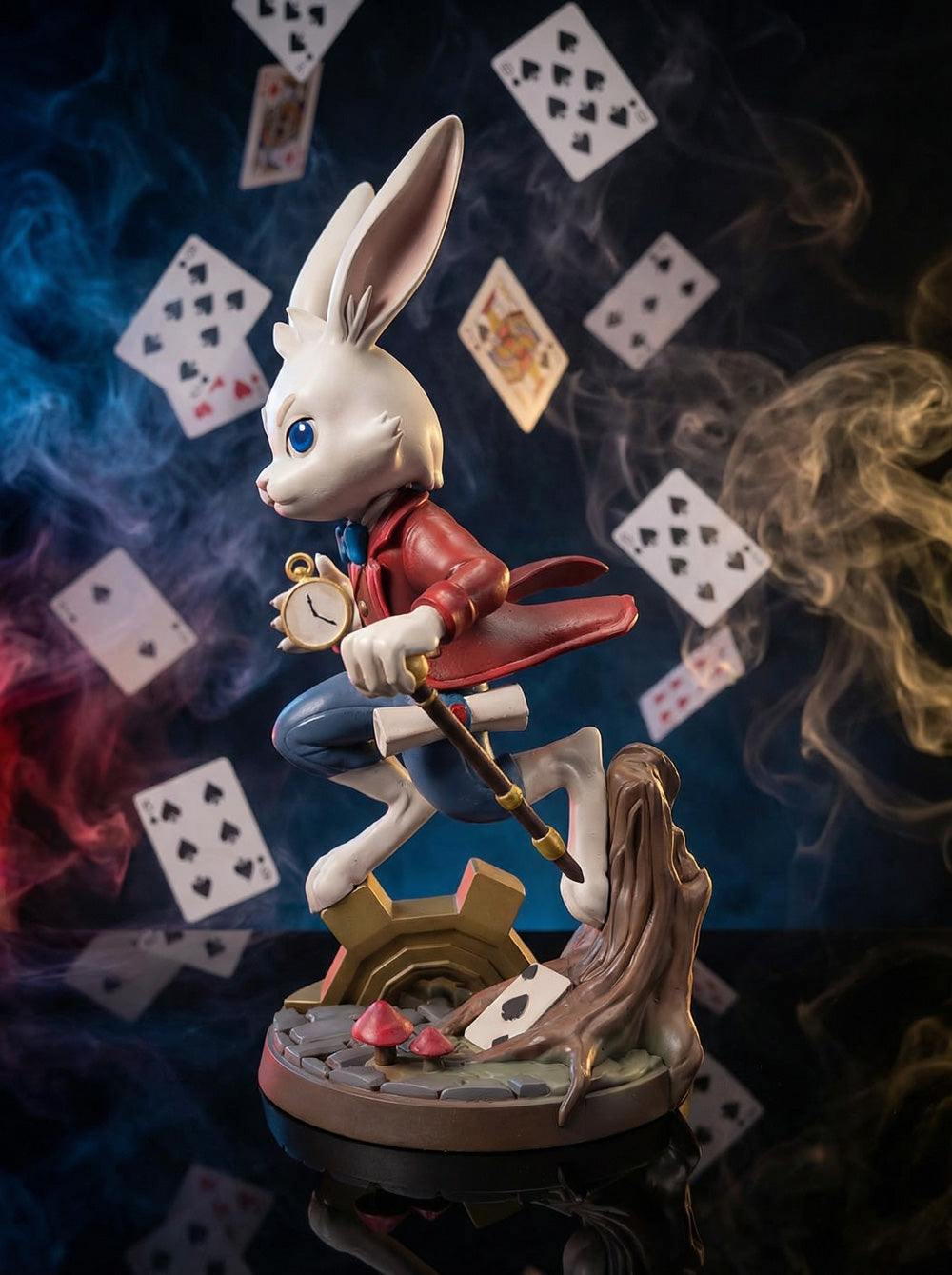 White Rabbit resin collectible side profile