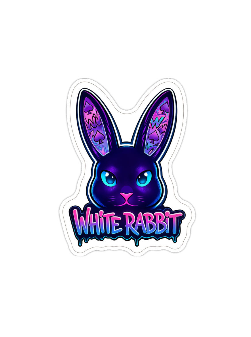 White Rabbit resin collectible custom sticker